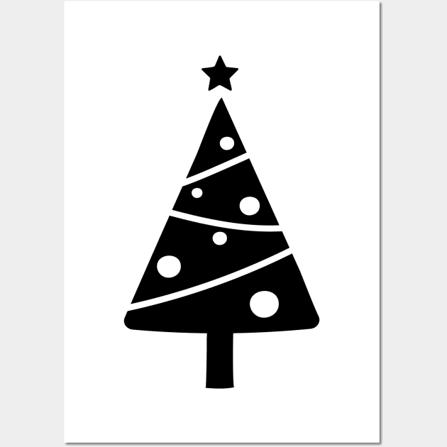 Black Christmas Tree Wall Art by LittleMissy